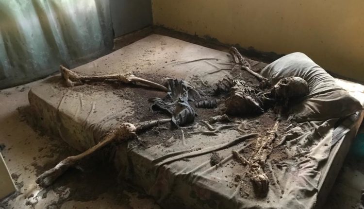 The landlords, Mr John Aderemi Abiola, in his room for four years after he was last seen in December 2018. 